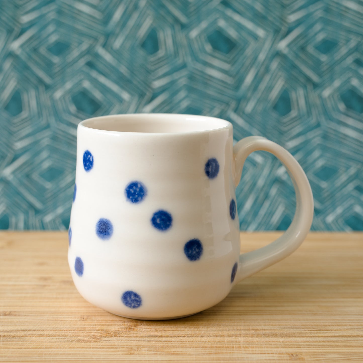 Blue dots mug (#31)