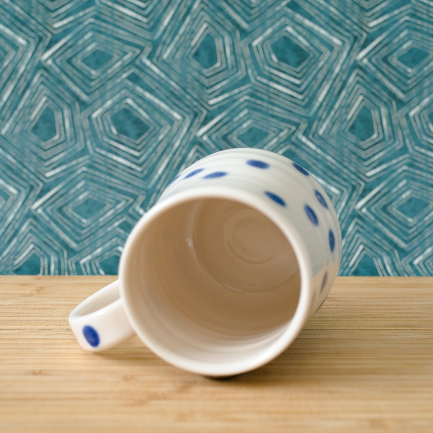 Blue dots mug (#31)