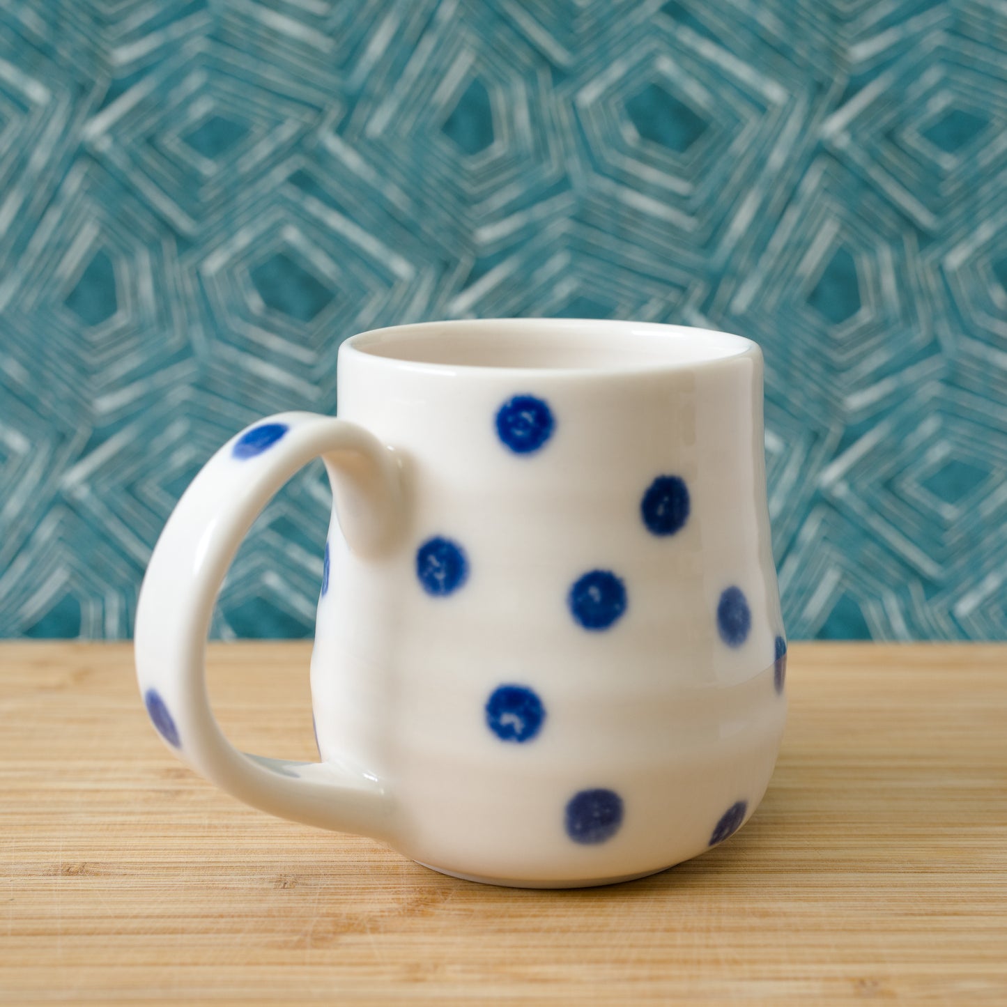 Blue dots mug (#31)