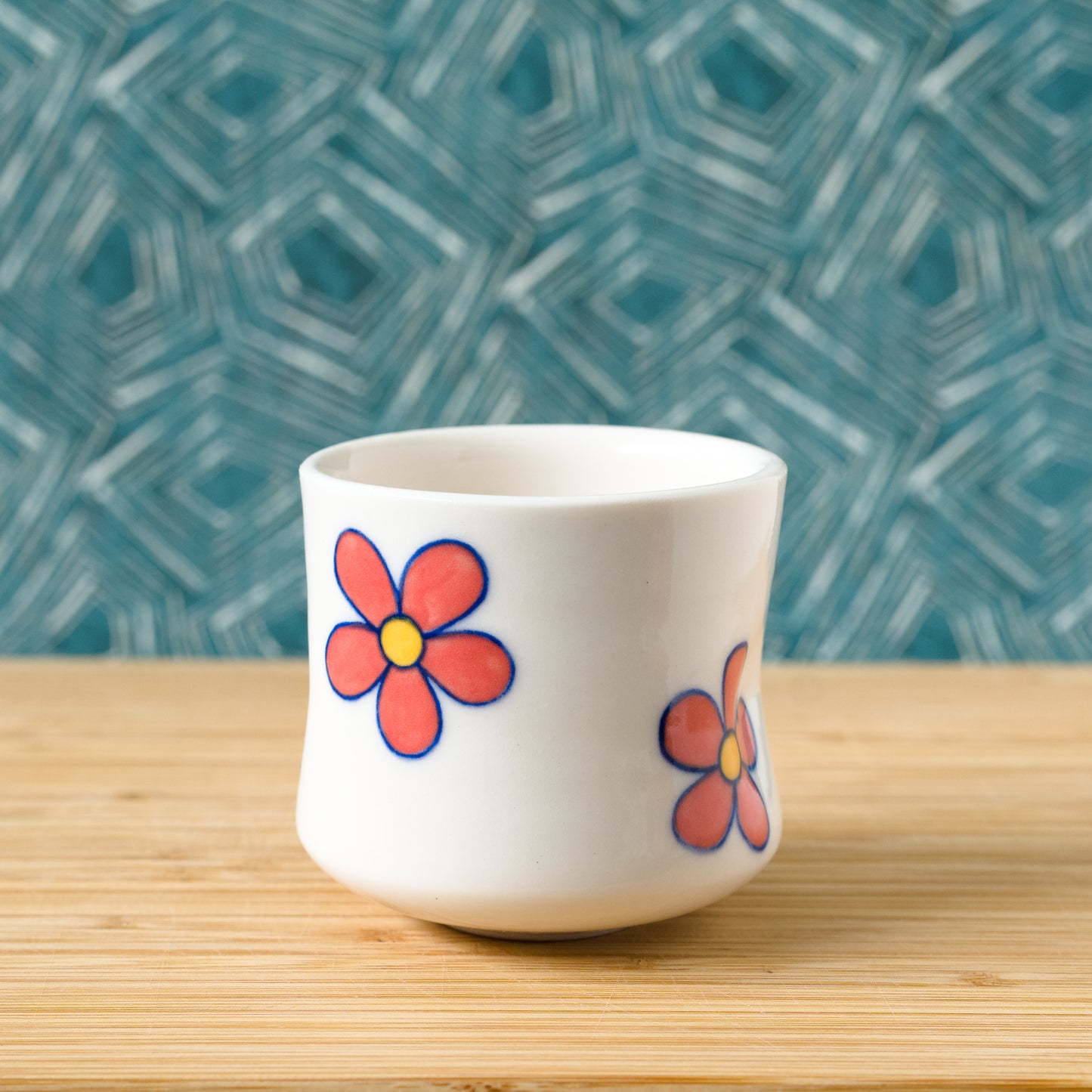 Red flowers cup (#55)