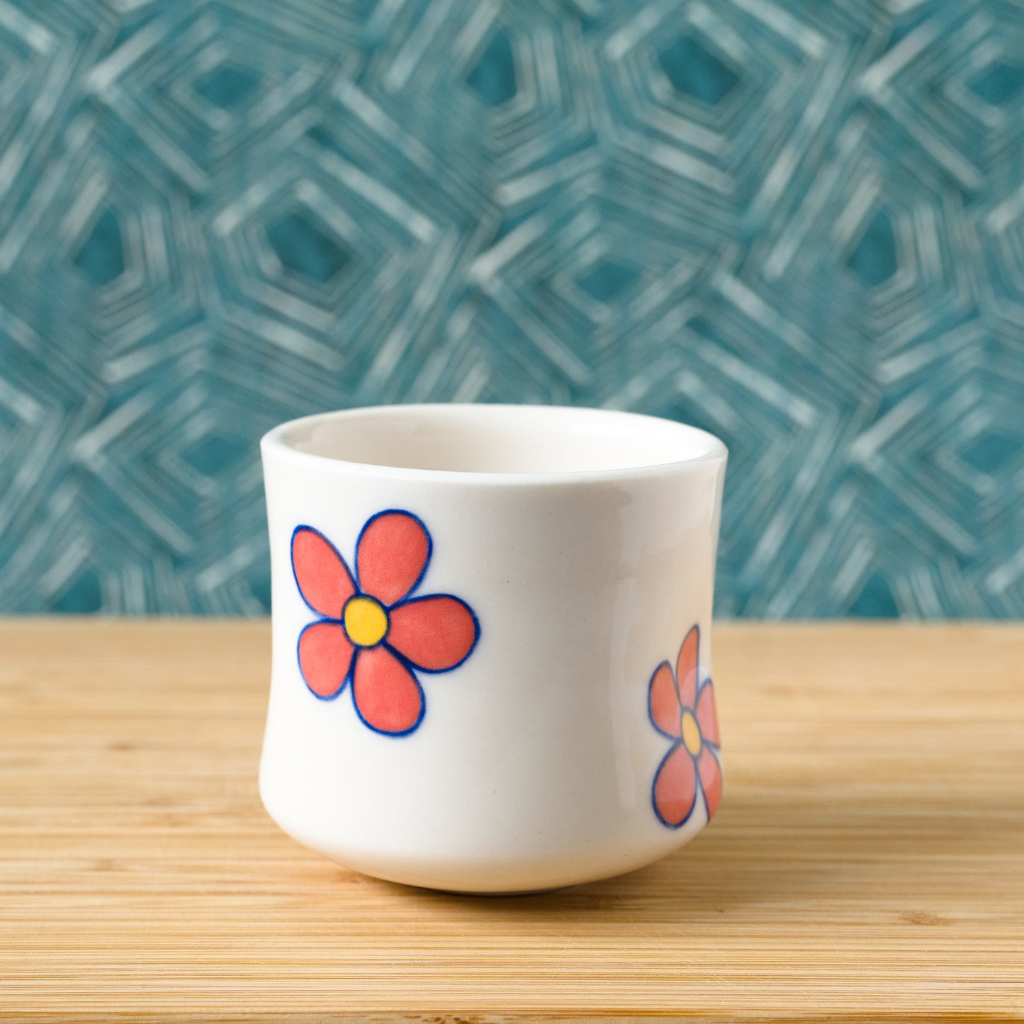 Red flowers cup (#55)